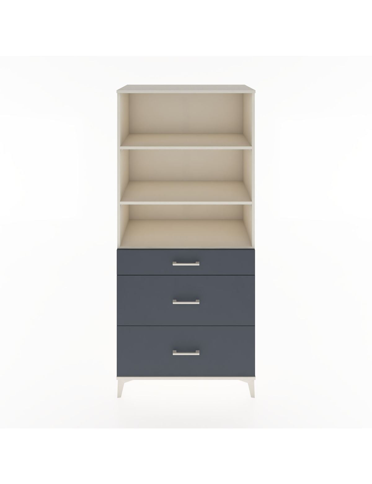 Hyperion Dolap 3 Raflı 3 Çekmeceli 88x44x195 Aytaşı-Antrasit