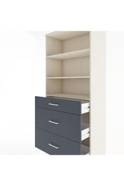 Hyperion Dolap 3 Raflı 3 Çekmeceli 88x44x195 Aytaşı-Antrasit