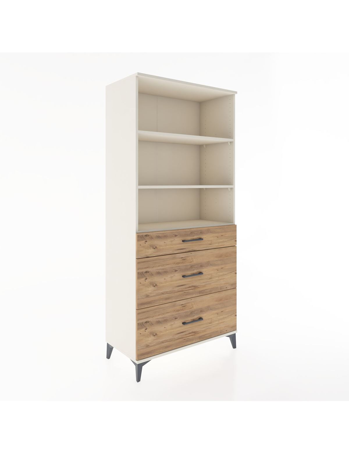 Hyperion Dolap 3 Raflı 3 Çekmeceli 88x44x195 Aytaşı-Çam