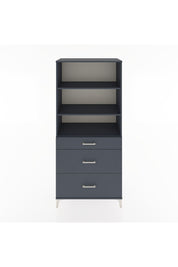 Hyperion Dolap 3 Raflı 3 Çekmeceli 88x44x195 Antrasit-Antrasit