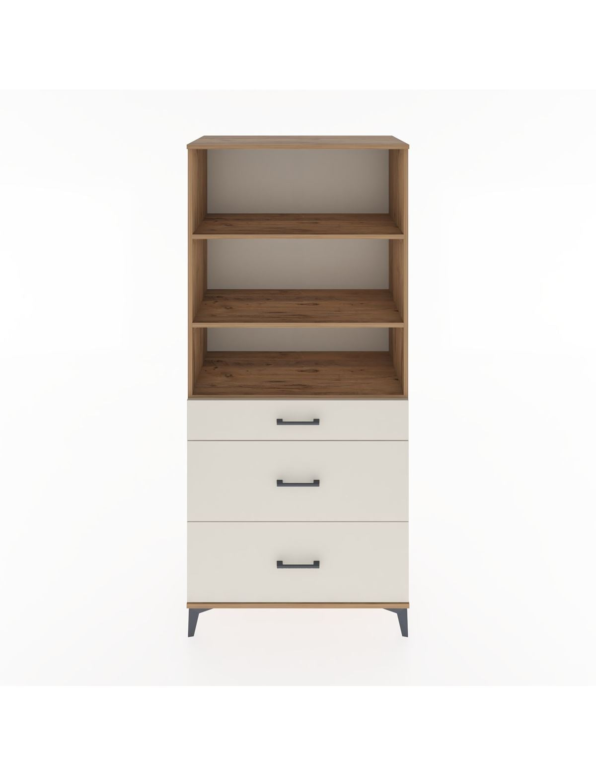 Hyperion Dolap 3 Raflı 3 Çekmeceli 88x44x195 Çam-Aytaşı