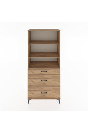 Hyperion Dolap 3 Raflı 3 Çekmeceli 88x44x195 Çam-Çam