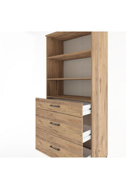 Hyperion Dolap 3 Raflı 3 Çekmeceli 88x44x195 Çam-Çam