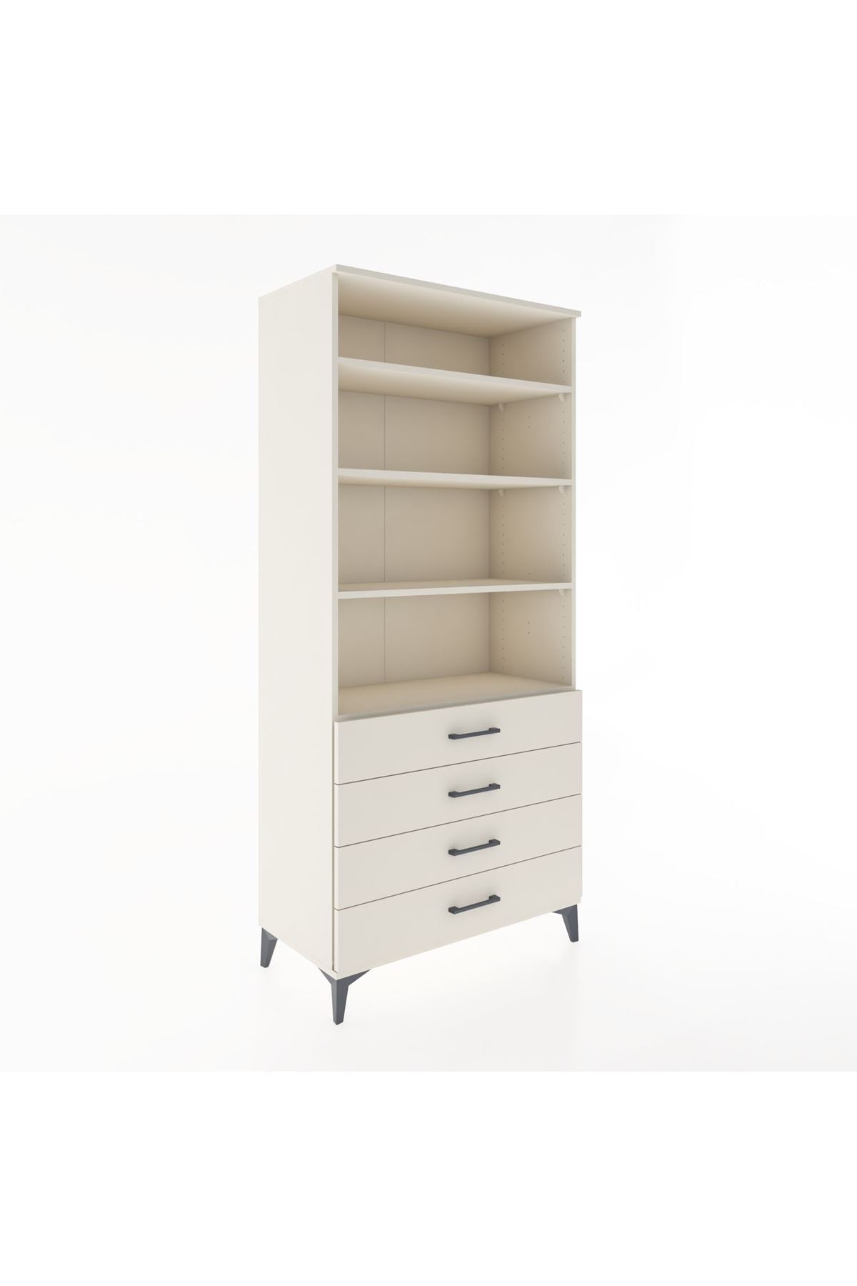 Hyperion Dolap 4 Raflı 4 Çekmeceli 88x44x195 Aytaşı-Aytaşı