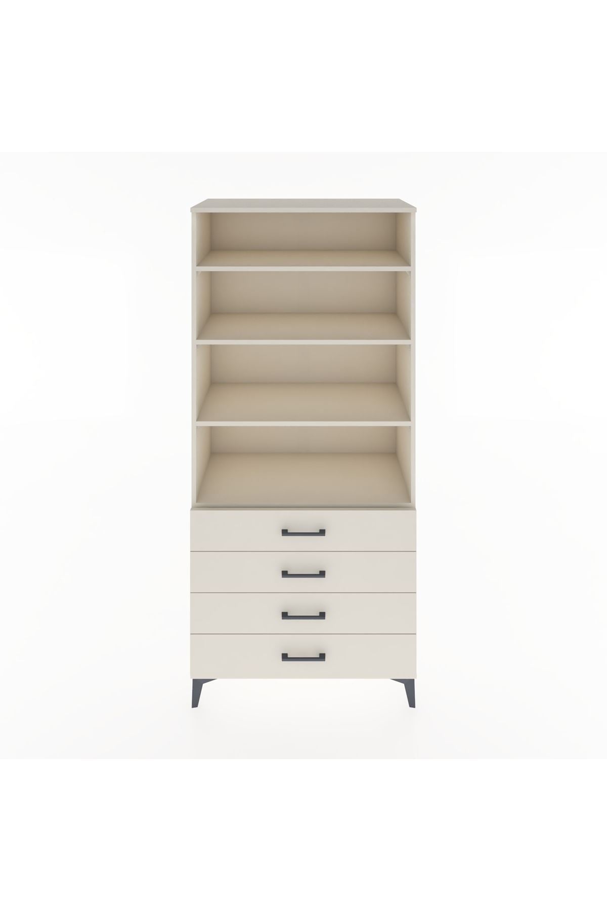 Hyperion Dolap 4 Raflı 4 Çekmeceli 88x44x195 Aytaşı-Aytaşı