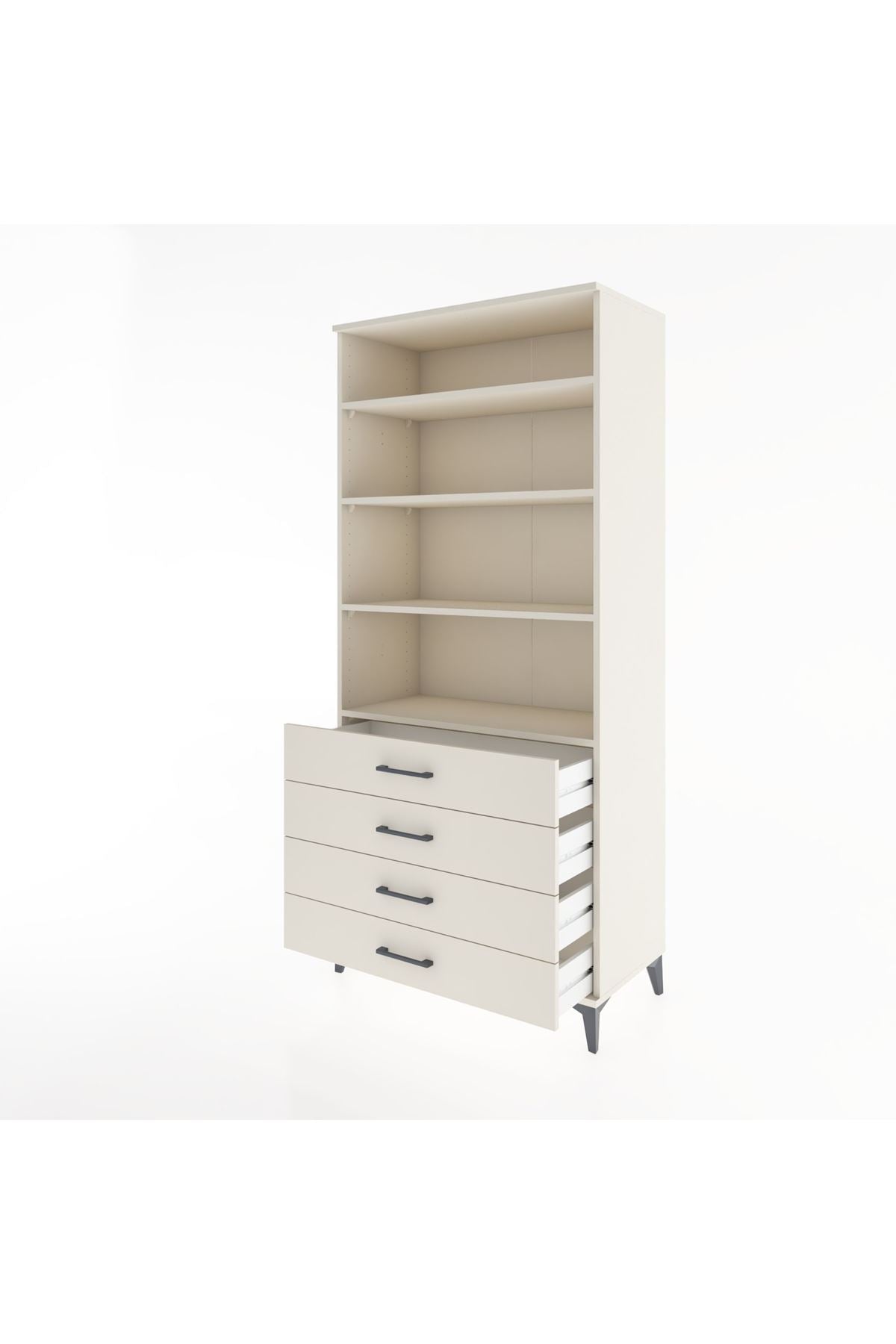 Hyperion Dolap 4 Raflı 4 Çekmeceli 88x44x195 Aytaşı-Aytaşı