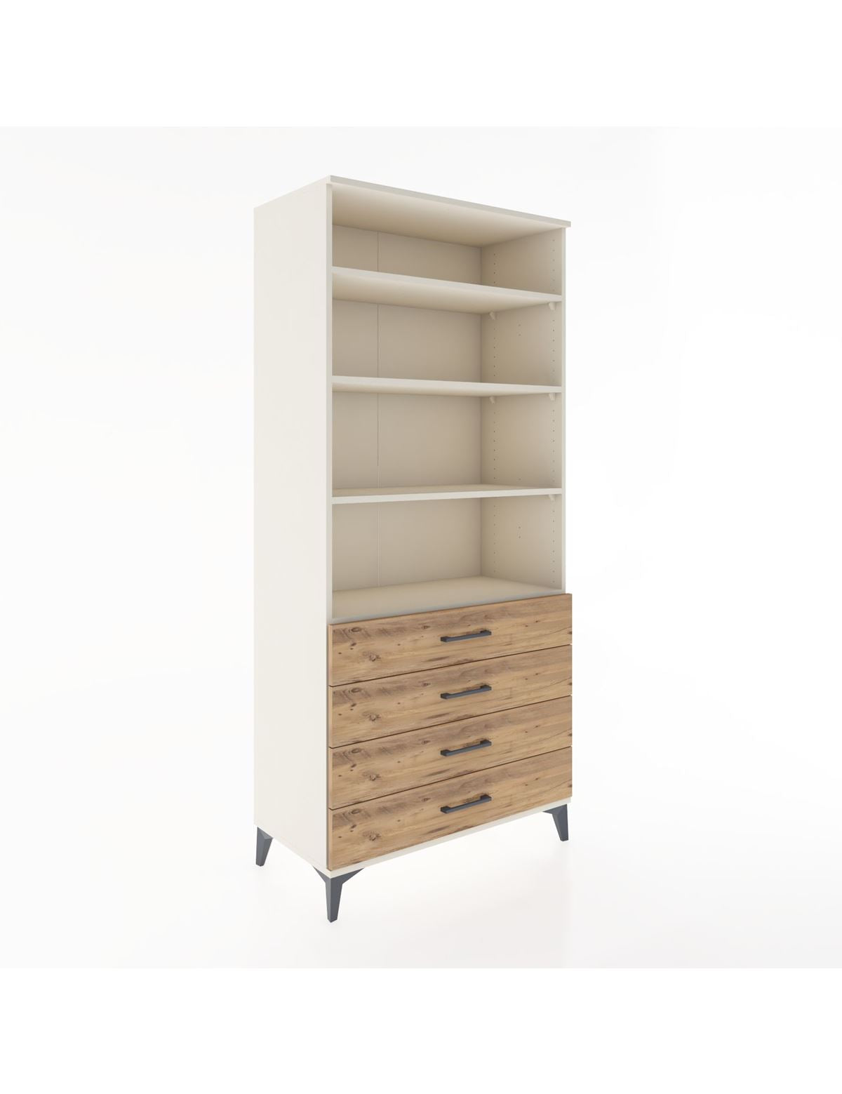 Hyperion Dolap 4 Raflı 4 Çekmeceli 88x44x195 Aytaşı-Çam