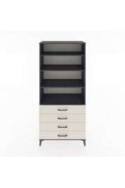 Hyperion Dolap 4 Raflı 4 Çekmeceli 88x44x195 Antrasit-Aytaşı