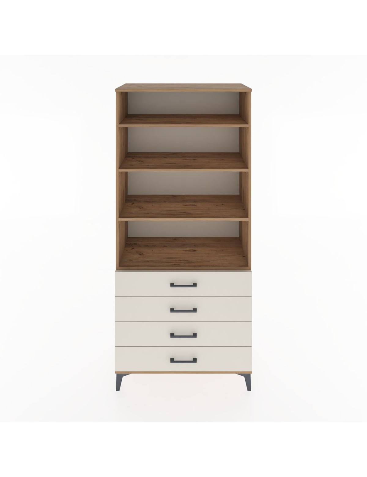 Hyperion Dolap 4 Raflı 4 Çekmeceli 88x44x195 Çam-Aytaşı