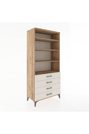 Hyperion Dolap 4 Raflı 4 Çekmeceli 88x44x195 Çam-Aytaşı