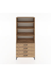 Hyperion Dolap 4 Raflı 4 Çekmeceli 88x44x195 Çam-Çam