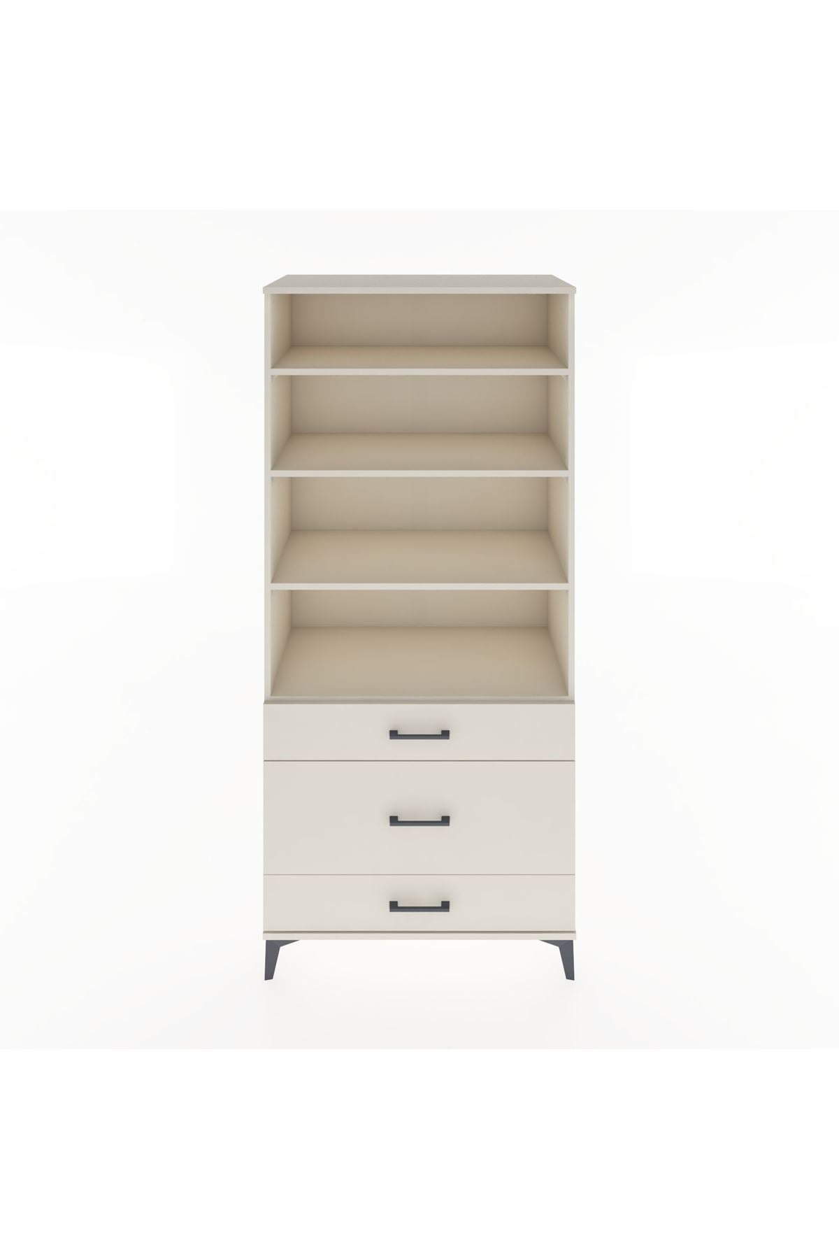 Hyperion Dolap 4 Raflı 3 Çekmeceli 88x44x195 Aytaşı-Aytaşı