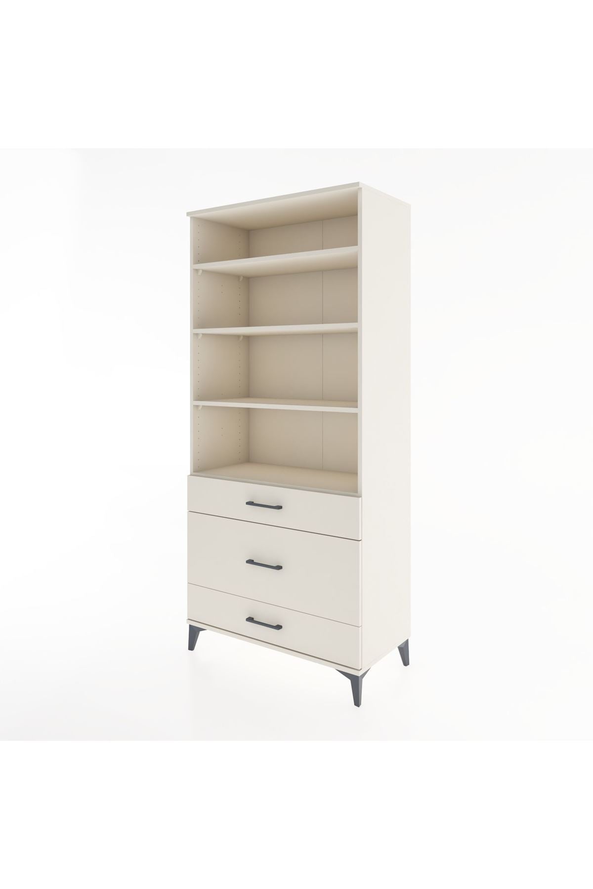 Hyperion Dolap 4 Raflı 3 Çekmeceli 88x44x195 Aytaşı-Aytaşı