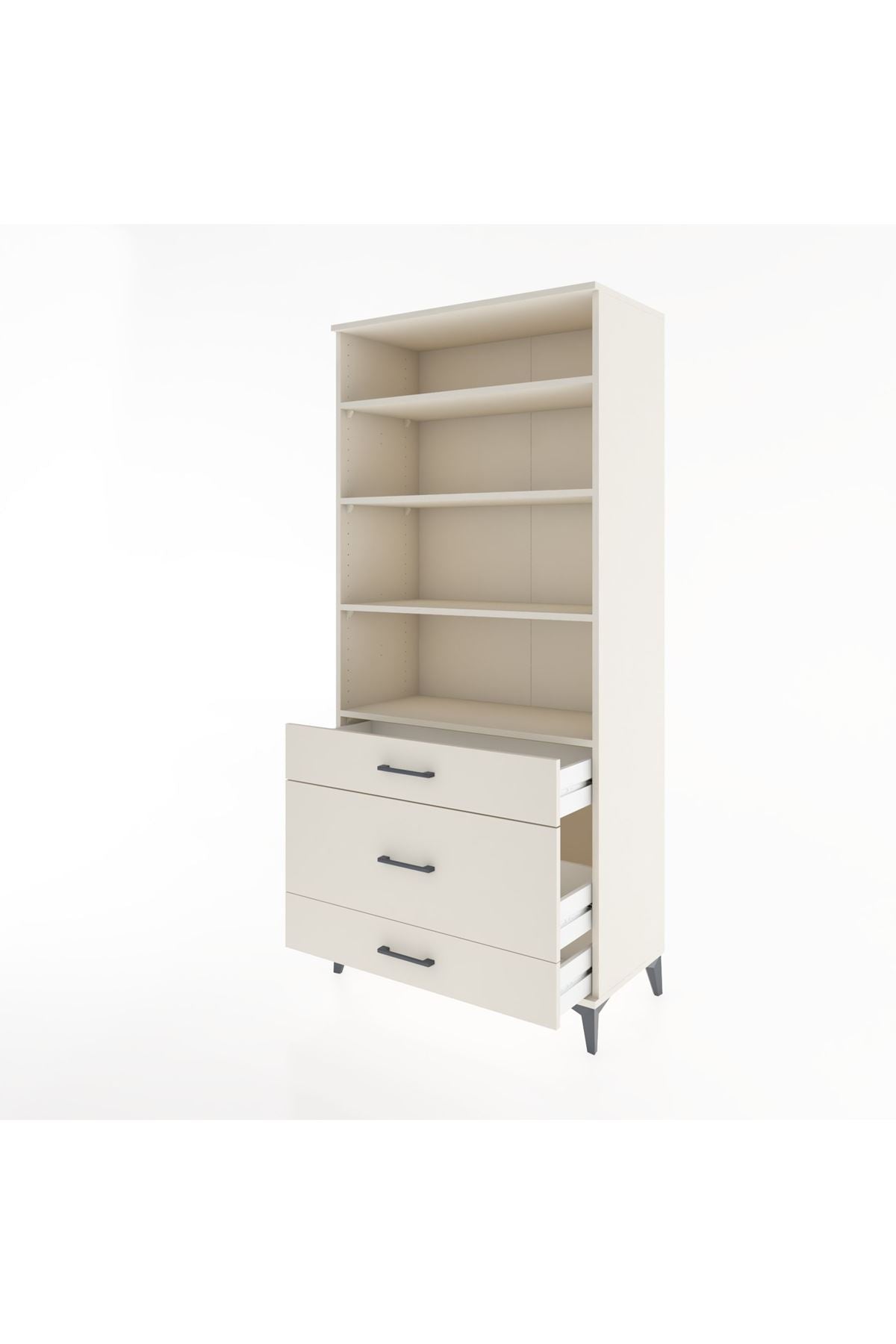 Hyperion Dolap 4 Raflı 3 Çekmeceli 88x44x195 Aytaşı-Aytaşı