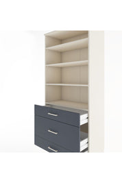 Hyperion Dolap 4 Raflı 3 Çekmeceli 88x44x195 Aytaşı-Antrasit