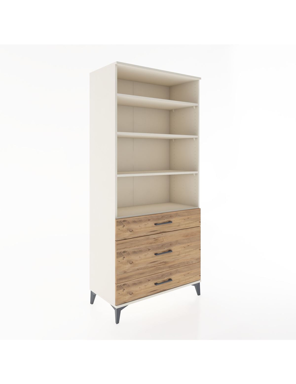 Hyperion Dolap 4 Raflı 3 Çekmeceli 88x44x195 Aytaşı-Çam