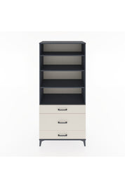 Hyperion Dolap 4 Raflı 3 Çekmeceli 88x44x195 Antrasit-Aytaşı