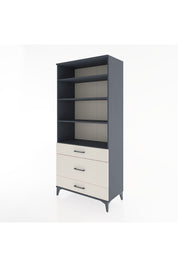 Hyperion Dolap 4 Raflı 3 Çekmeceli 88x44x195 Antrasit-Aytaşı