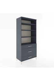 Hyperion Dolap 4 Raflı 3 Çekmeceli 88x44x195 Antrasit-Antrasit