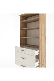 Hyperion Dolap 4 Raflı 3 Çekmeceli 88x44x195 Çam-Aytaşı