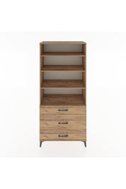 Hyperion Dolap 4 Raflı 3 Çekmeceli 88x44x195 Çam-Çam