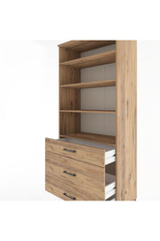 Hyperion Dolap 4 Raflı 3 Çekmeceli 88x44x195 Çam-Çam