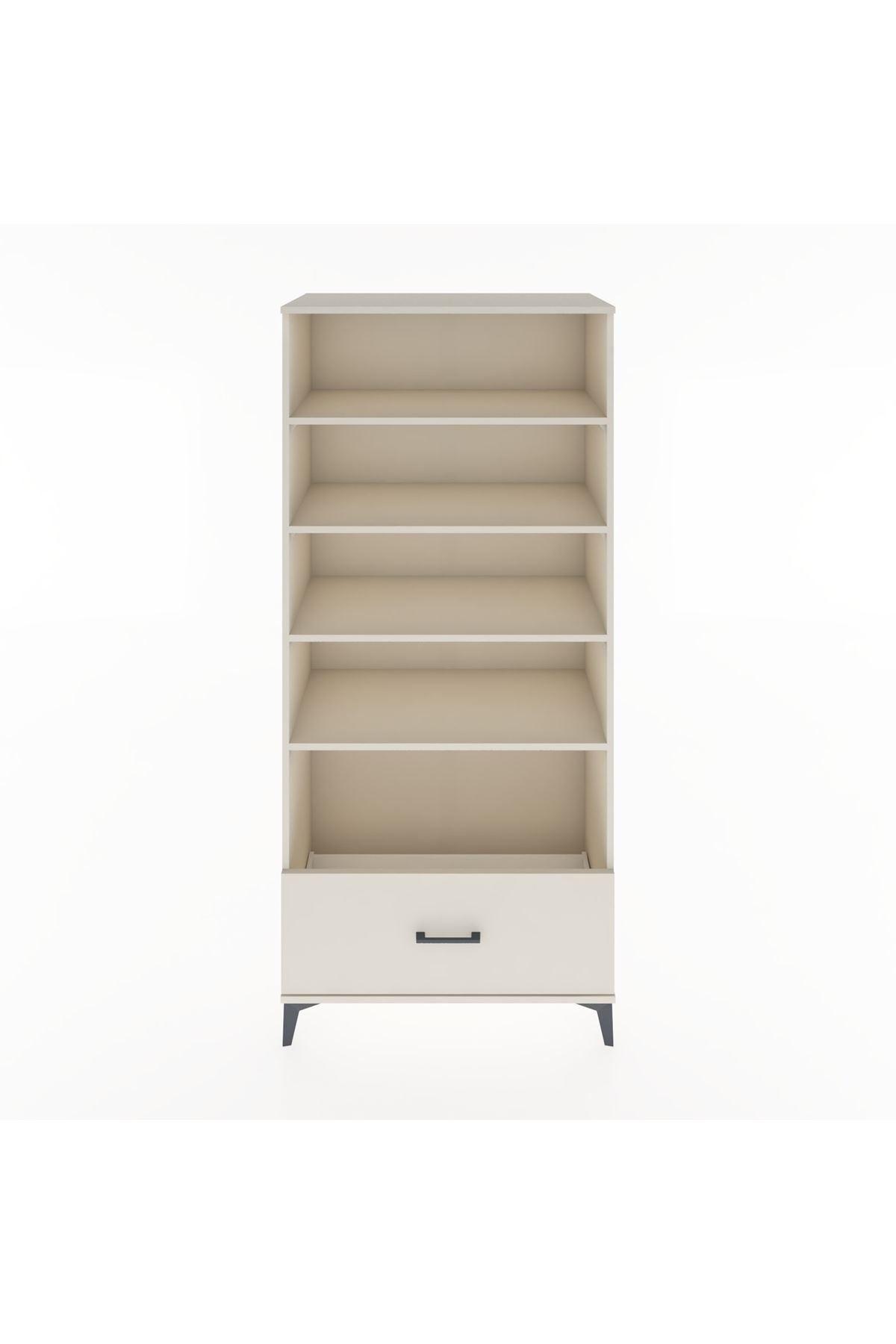 Hyperion Dolap 4 Raflı Tek Çekmeceli 88x44x195 Aytaşı-Aytaşı