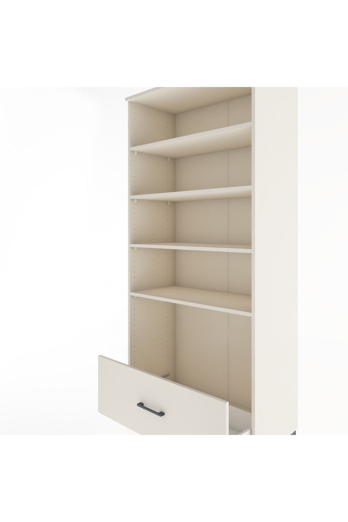 Hyperion Dolap 4 Raflı Tek Çekmeceli 88x44x195 Aytaşı-Aytaşı