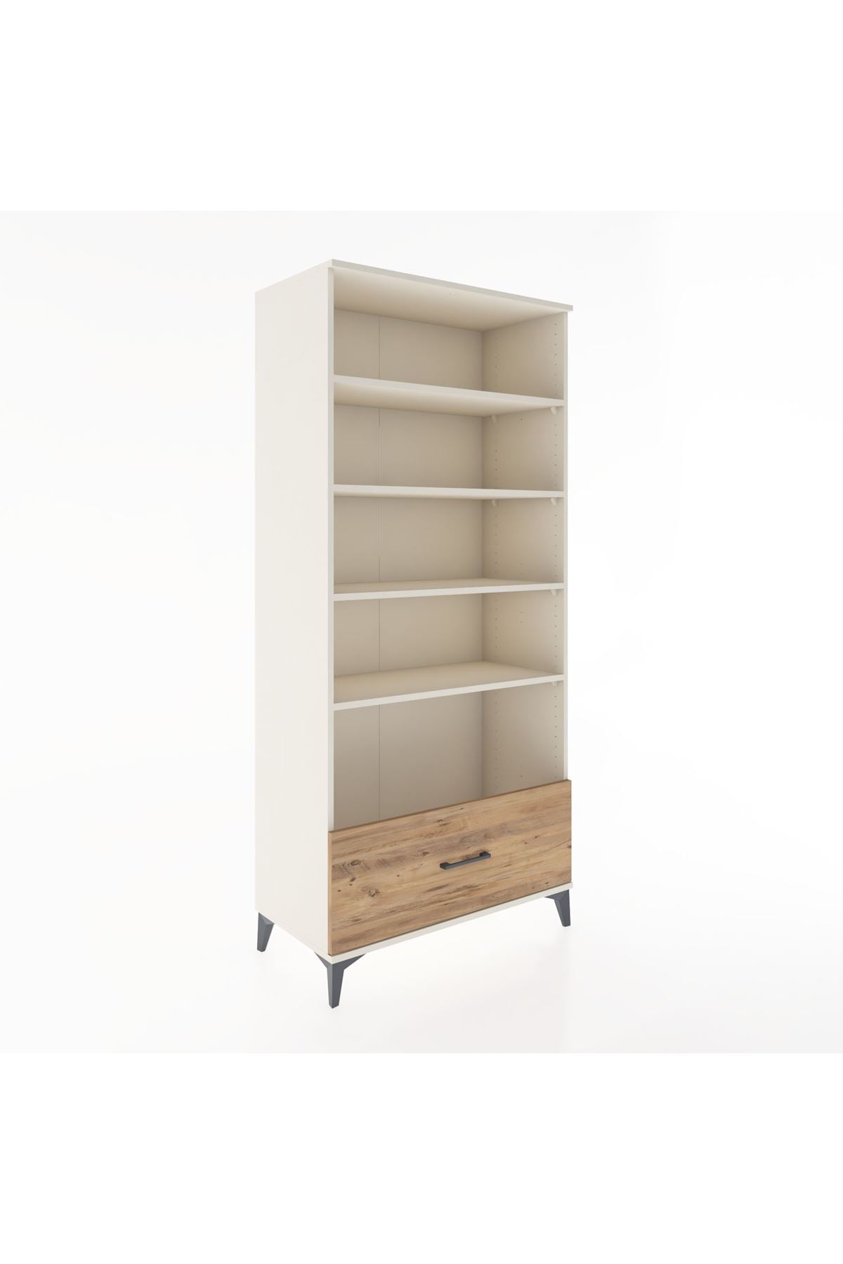 Hyperion Dolap 4 Raflı Tek Çekmeceli 88x44x195 Aytaşı-Çam