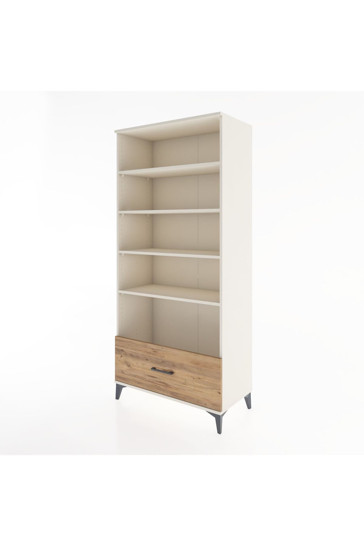 Hyperion Dolap 4 Raflı Tek Çekmeceli 88x44x195 Aytaşı-Çam