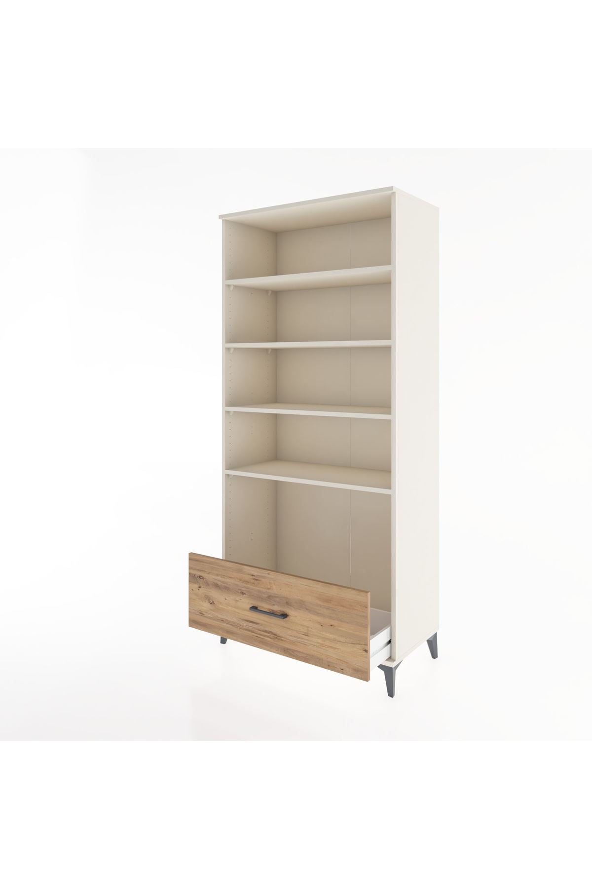 Hyperion Dolap 4 Raflı Tek Çekmeceli 88x44x195 Aytaşı-Çam