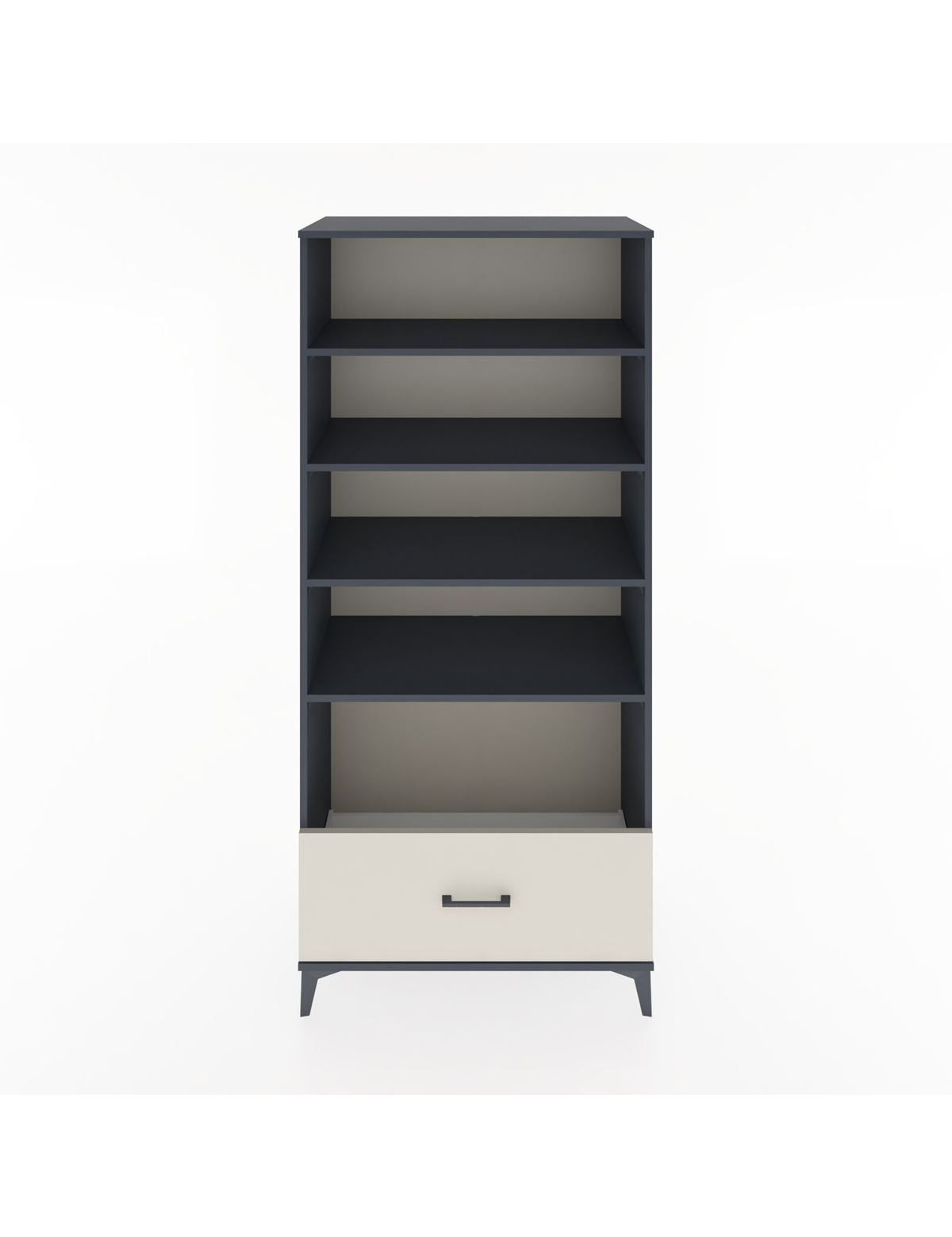 Hyperion Dolap 4 Raflı Tek Çekmeceli 88x44x195 Antrasit-Aytaşı