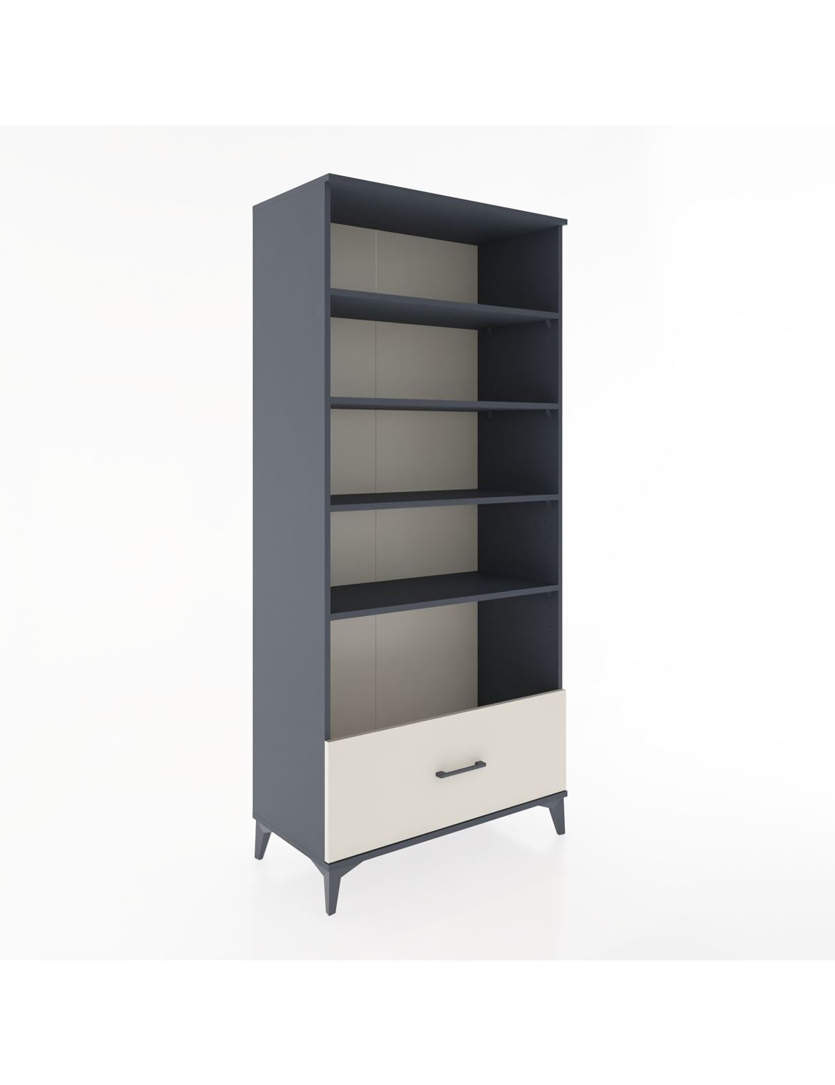 Hyperion Dolap 4 Raflı Tek Çekmeceli 88x44x195 Antrasit-Aytaşı