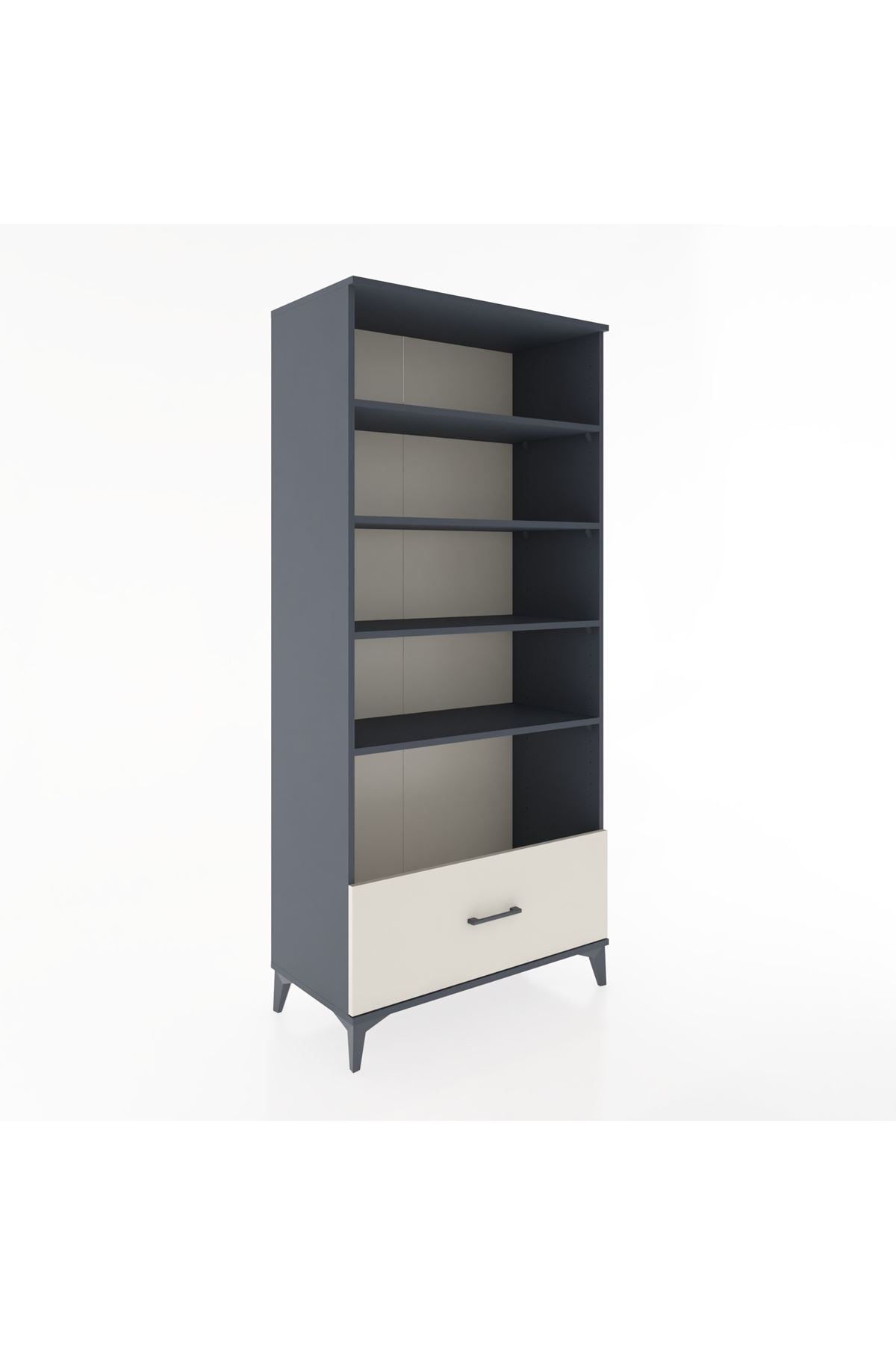 Hyperion Dolap 4 Raflı Tek Çekmeceli 88x44x195 Antrasit-Aytaşı