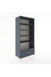 Hyperion Dolap 4 Raflı Tek Çekmeceli 88x44x195 Antrasit-Antrasit