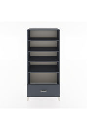 Hyperion Dolap 4 Raflı Tek Çekmeceli 88x44x195 Antrasit-Antrasit