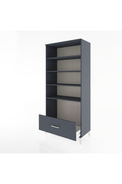 Hyperion Dolap 4 Raflı Tek Çekmeceli 88x44x195 Antrasit-Antrasit