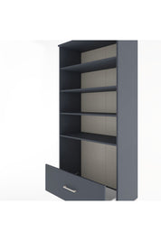 Hyperion Dolap 4 Raflı Tek Çekmeceli 88x44x195 Antrasit-Antrasit