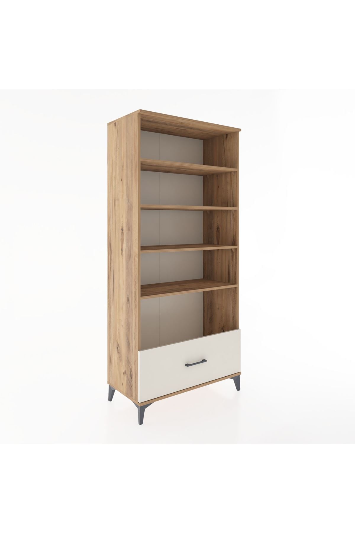 Hyperion Dolap 4 Raflı Tek Çekmeceli 88x44x195 Çam-Aytaşı