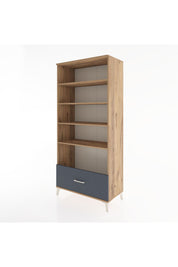 Hyperion Dolap 4 Raflı Tek Çekmeceli 88x44x195 Çam-Antrasit