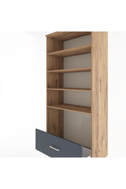 Hyperion Dolap 4 Raflı Tek Çekmeceli 88x44x195 Çam-Antrasit