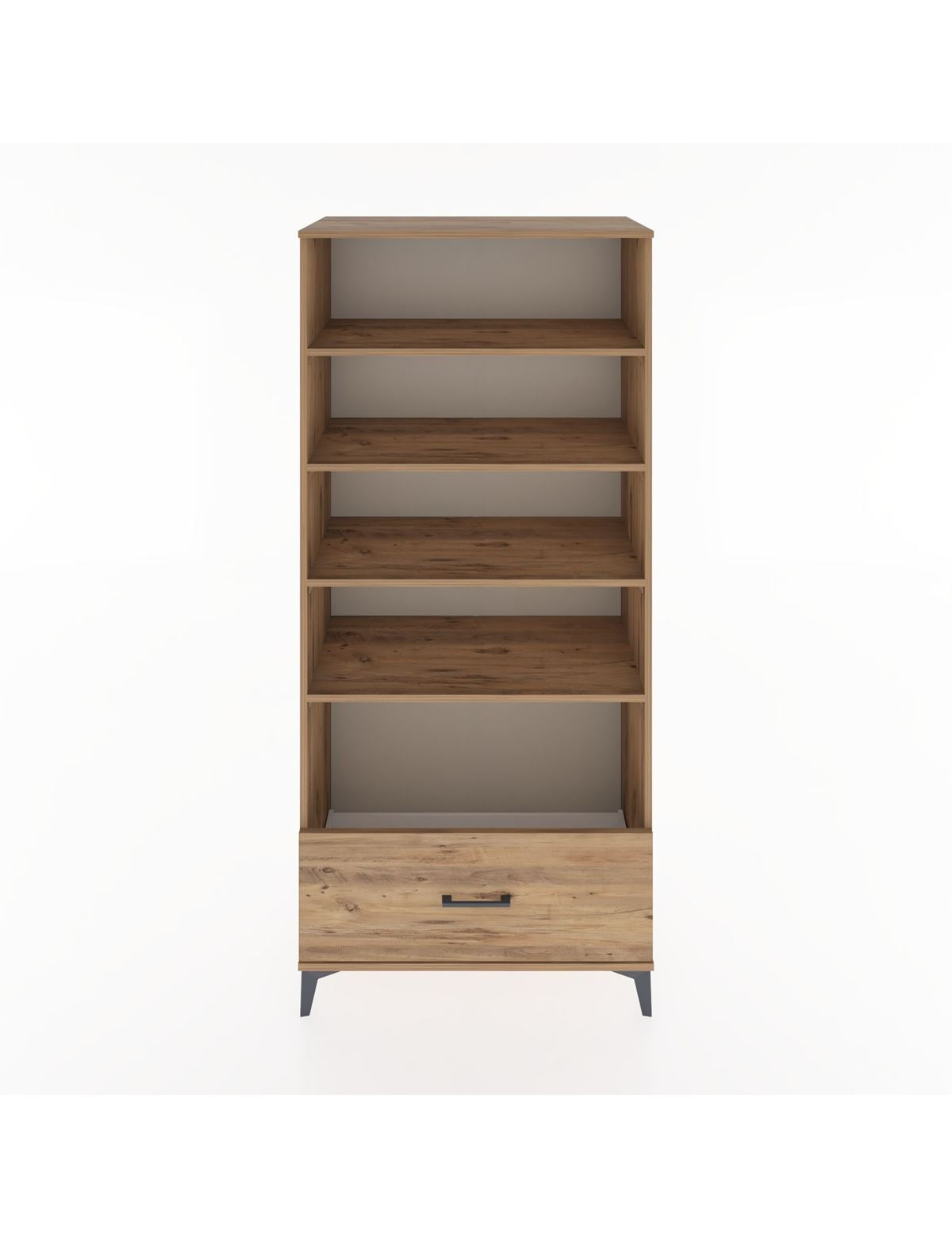 Hyperion Dolap 4 Raflı Tek Çekmeceli 88x44x195 Çam-Çam