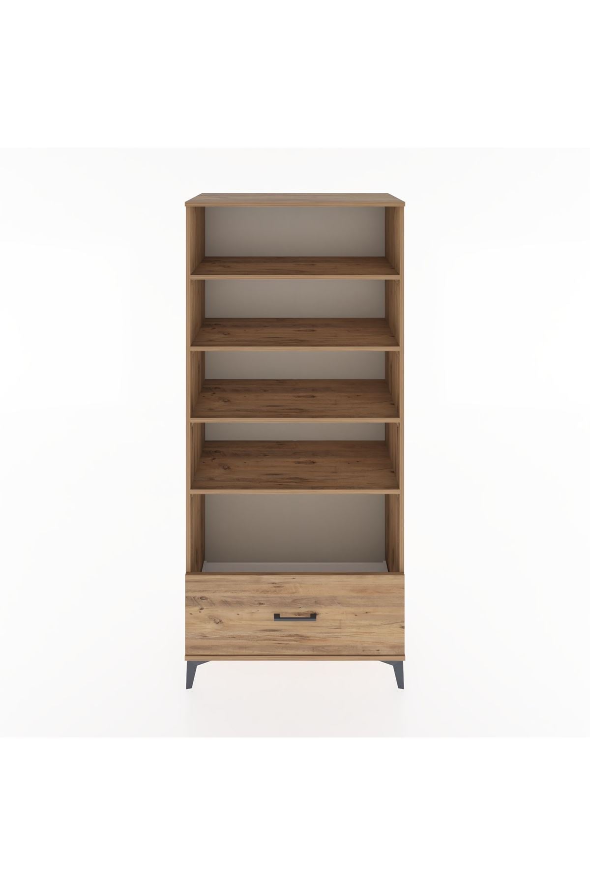 Hyperion Dolap 4 Raflı Tek Çekmeceli 88x44x195 Çam-Çam