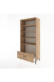 Hyperion Dolap 4 Raflı Tek Çekmeceli 88x44x195 Çam-Çam