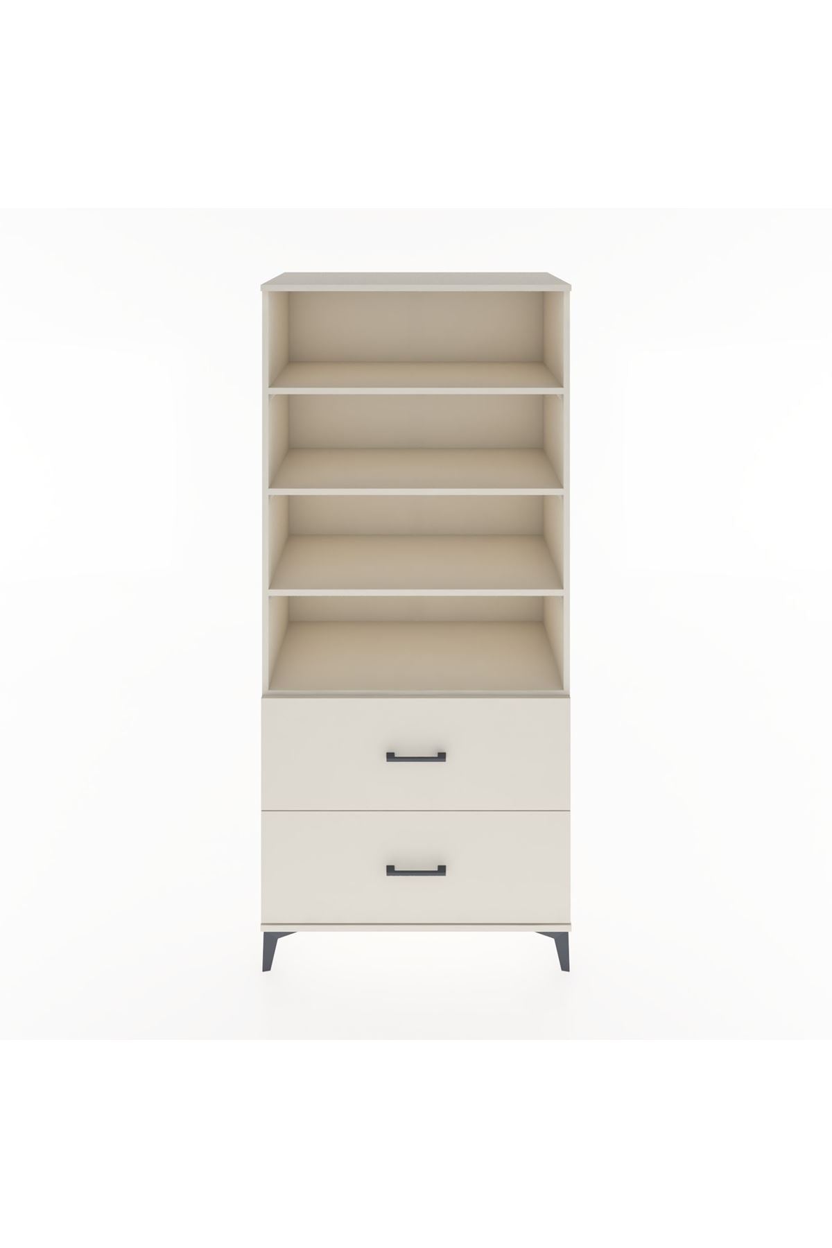 Hyperion Dolap 4 Raflı 2 Çekmeceli 88x44x195 Aytaşı-Aytaşı