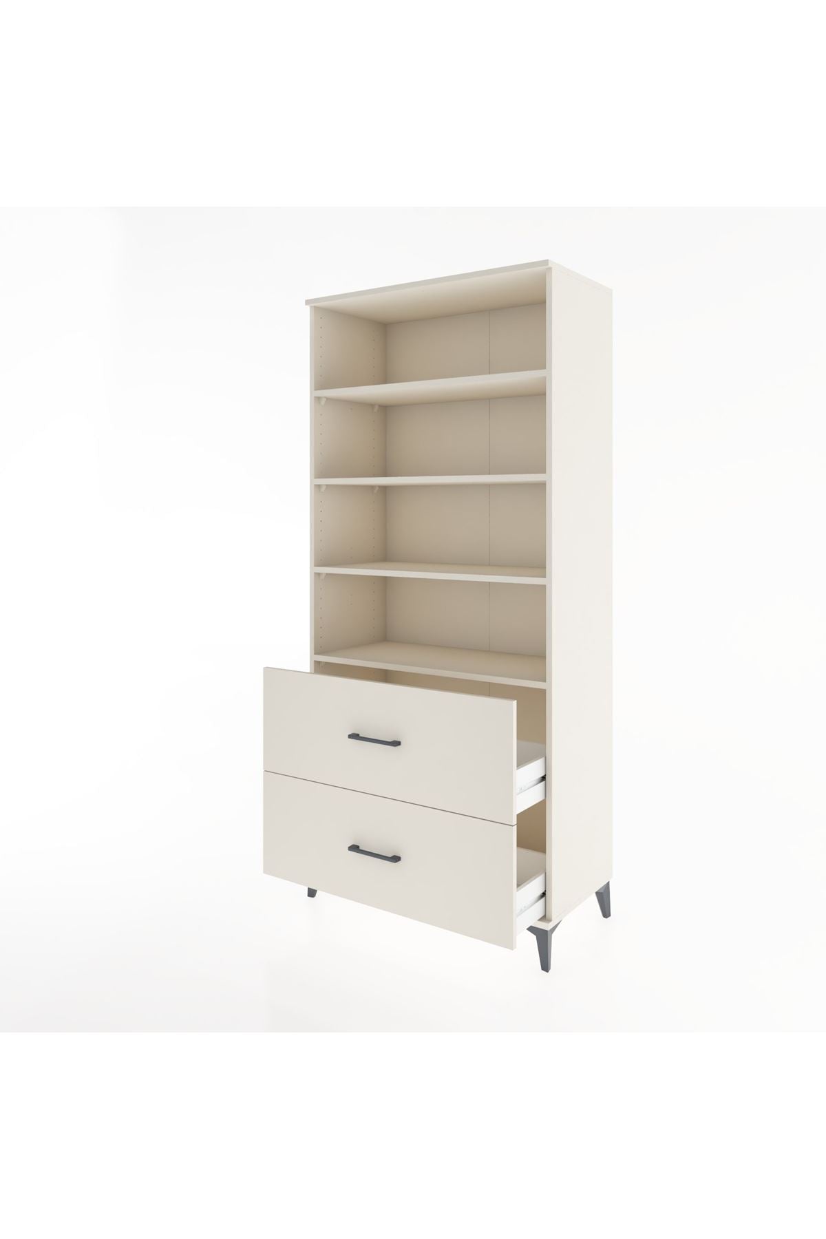 Hyperion Dolap 4 Raflı 2 Çekmeceli 88x44x195 Aytaşı-Aytaşı