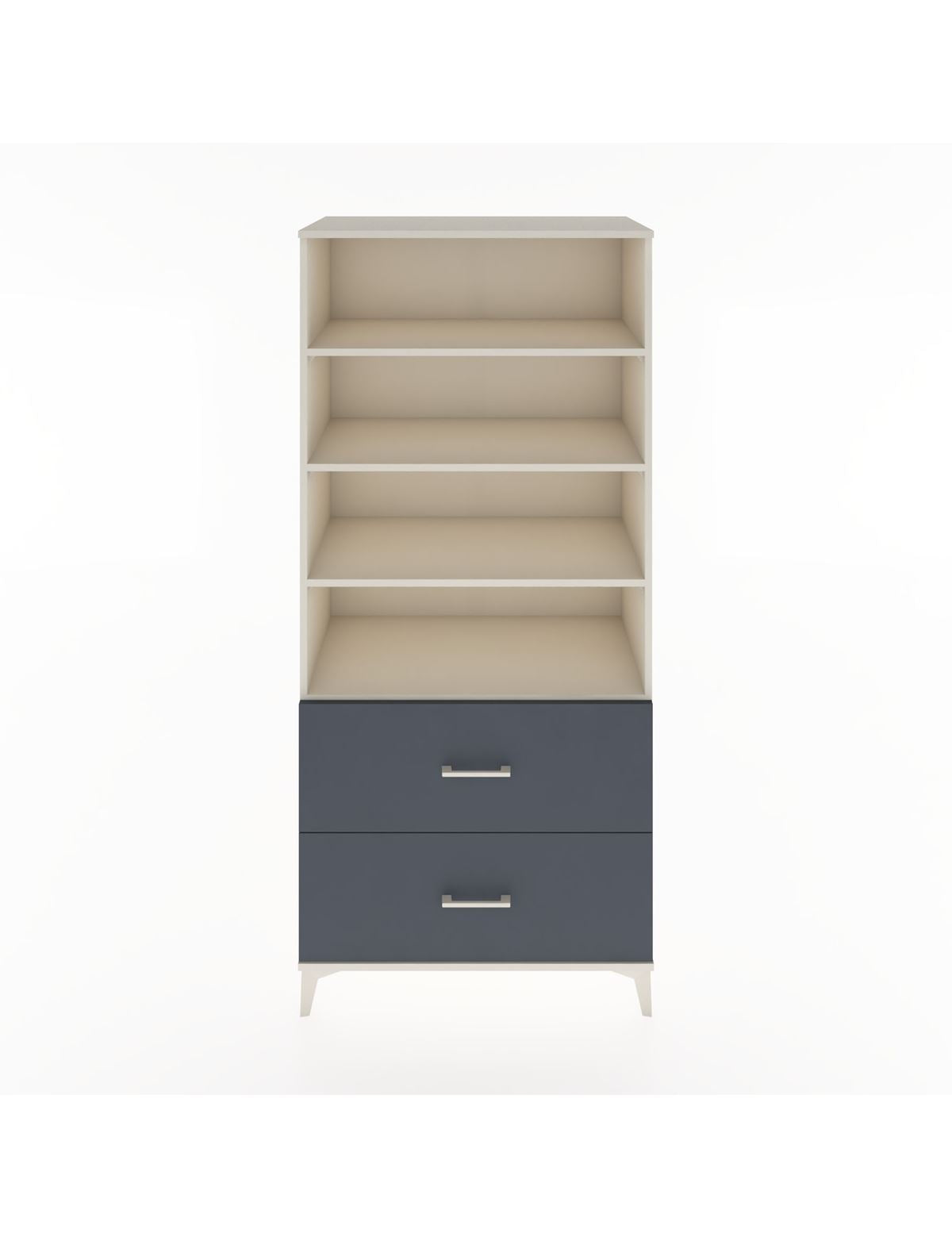 Hyperion Dolap 4 Raflı 2 Çekmeceli 88x44x195 Aytaşı-Antrasit