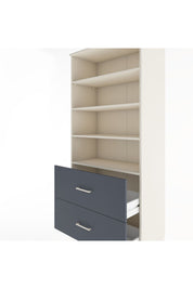 Hyperion Dolap 4 Raflı 2 Çekmeceli 88x44x195 Aytaşı-Antrasit