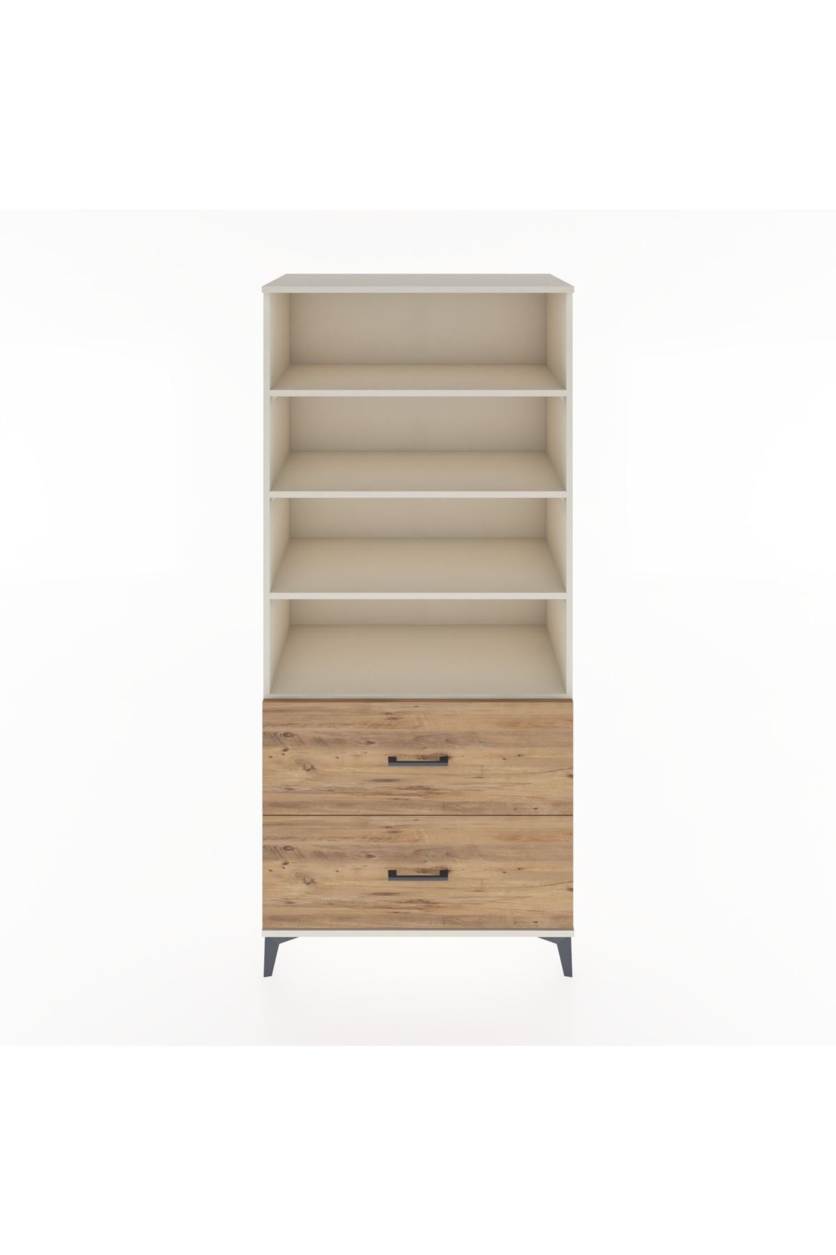 Hyperion Dolap 4 Raflı 2 Çekmeceli 88x44x195 Aytaşı-Çam