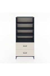 Hyperion Dolap 4 Raflı 2 Çekmeceli 88x44x195 Antrasit-Aytaşı